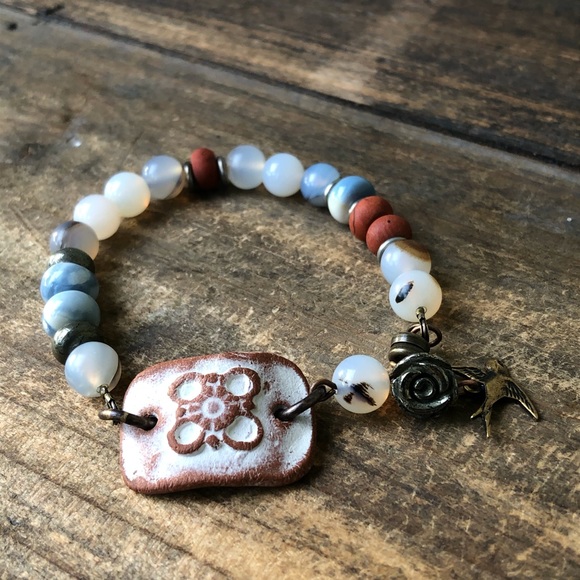 Ceramic Gemstone Bracelet - Picture 2 of 7